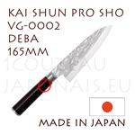 Couteau professionnel japonais KAI série SHUN PRO SHO - couteau DEBA VG-0002  lame asymétrique 