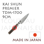 Couteau japonais KAI série SHUN PREMIER TDM1700 - couteau OFFICE - lame martelée en acier DAMAS 