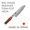 Couteau japonais KAI série SHUN PREMIER TDM1727 - couteau SANTOKU - lame en acier DAMAS martelé 