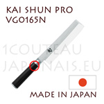 Couteau professionnel japonais KAI série SHUN PRO - couteau NAKIRI VG-0165N  lame asymétrique - lame 16,5cm - manche 12.2cm