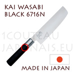 Couteau traditionnel japonais KAI série WASABI Black - couteau NAKIRI 6716N 
