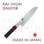 Couteau japonais KAI série SHUN - couteau SANTOKU - lame alvéolée en acier DAMAS 