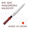 Couteau traditionnel japonais KAI série SEKI MAGOROKU Red Wood MGR-210Y  couteau à trancher type YANAGIBA pour sushi et sashimi 