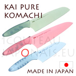 Couteaux japonais KAI série PURE KOMACHI - design coloré 
