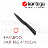 BAMBOO - Couteau céramique KANTEGA à Parer avec lame céramique noire 10cm 