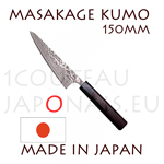Masakage Kumo: Couteau japonais HONESUKI (désosseur) 150 mm - acier inox VG10 61-62 Rockwell - manche octogonal en bois de rose et mitre pakka noir 