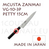 Couteau japonais MCUSTA Zanmai série 3P - PETTY 15cm lame acier VG10 et manche pakkawood laminé avec bague nickel-argent 