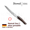 Slicer knife NESMUK Soul 2 - Grenadille handle with solid silver collar and stainless blade - delivered with a luxury box 