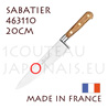 Couteau Chef Cuisine SABATIER IDEAL entirement forg - lame 20cm - manche OLIVIER - 463110 