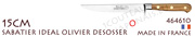 Couteau à dsosser SABATIER IDEAL entirement forg - lame 15cm - manche OLIVIER - 464610 