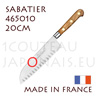 Couteau de Cuisine SABATIER IDEAL entirement forg - SANTOKU alvol 20cm - manche OLIVIER - 465010 