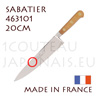 Couteau Chef Cuisine SABATIER IDEAL PRESTIGE entirement forg - lame 20cm - manche CHENE - 463101 
