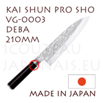 Couteau professionnel japonais KAI série SHUN PRO SHO - couteau DEBA VG-0003  lame asymétrique 