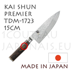 Couteau japonais KAI série SHUN PREMIER TDM1723 - couteau CHEF - lame en acier DAMAS martelé 