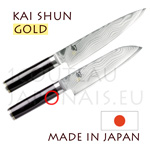 Couteaux japonais KAI sÃ©rie SHUN GOLD - couteaux des chefs - lame acier Damas 